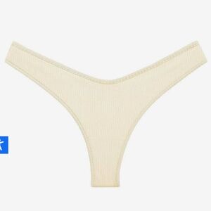Montce Cream Rib Lulu Bikini bottom Size XS- NWOT